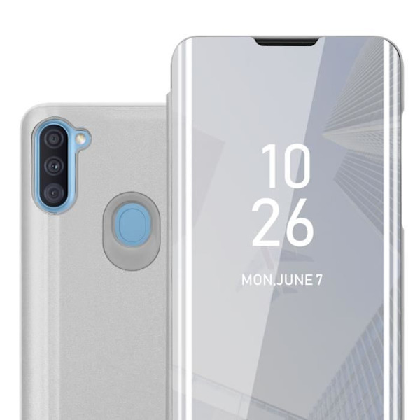 Coque - CADORABO - Galaxy A11 / M11 - Clear View - Silver - 360 graders skydd Pengar