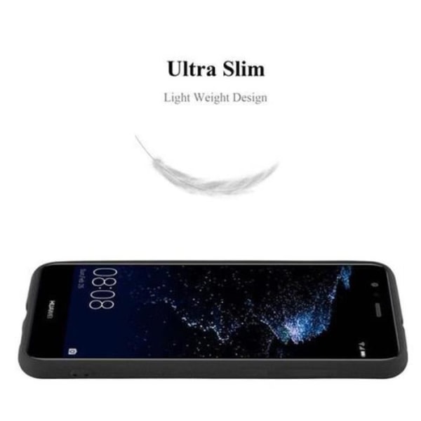 Huawei P10 LITE Fodral i BLACK FROST by Cadorabo (FROST Design) Ultratunnt mjukt silikongel TPU-fodral med Anti-Shock – Fodral