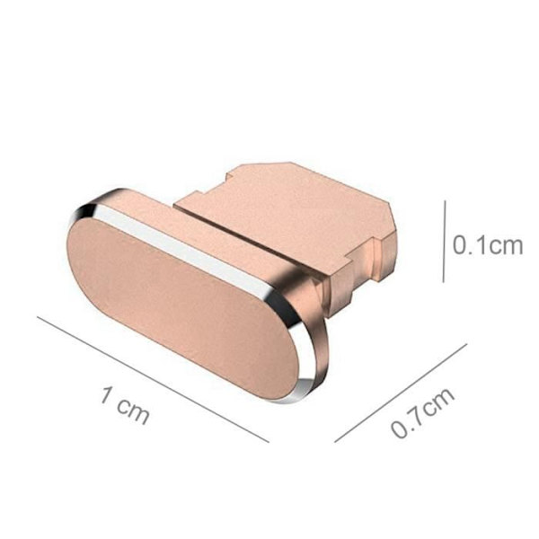 Skyddslock till Apple iPhone i Rose Gold mot damm för laddningsporten Rose guld