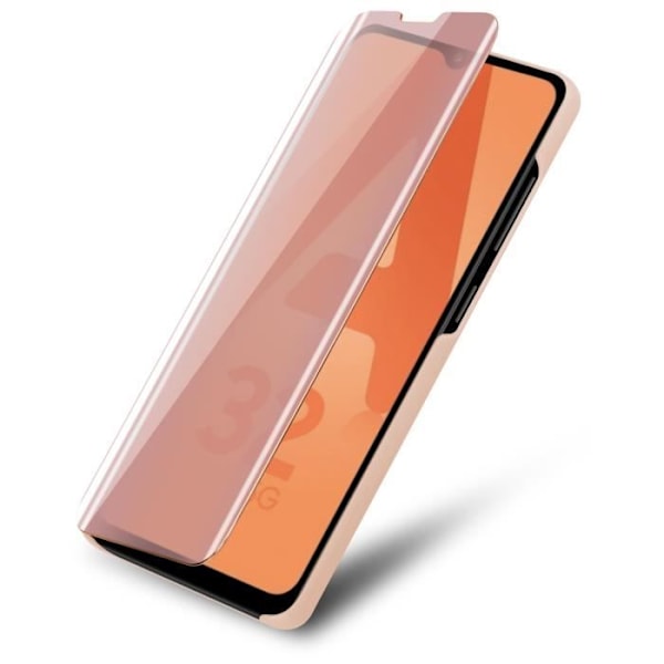Cadorabo Fodral för Samsung Galaxy A32 5G i KUNZIT PINK Clear View Mirror Cover 360 graders skydd KUNZIT ROSE