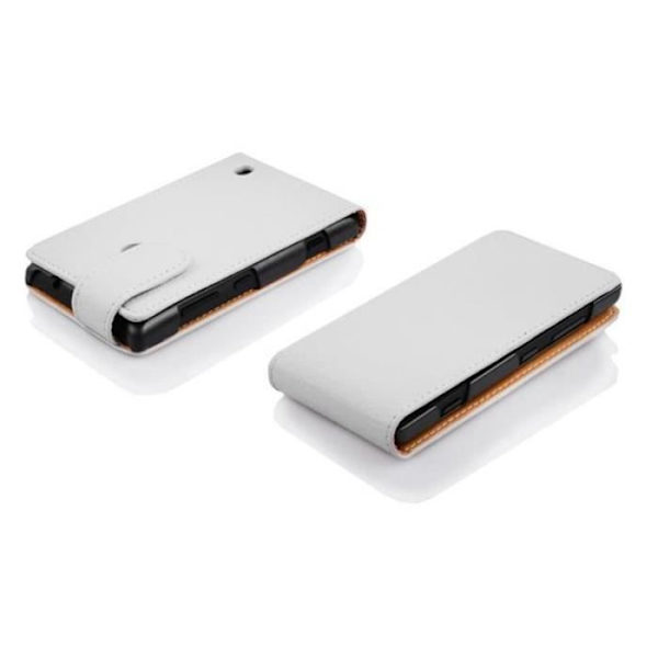 Coque - Cadorabo - Nokia Lumia 630/635 - Syntetiskt läder - Flip-design - Vitsvart VIT ALABASTER