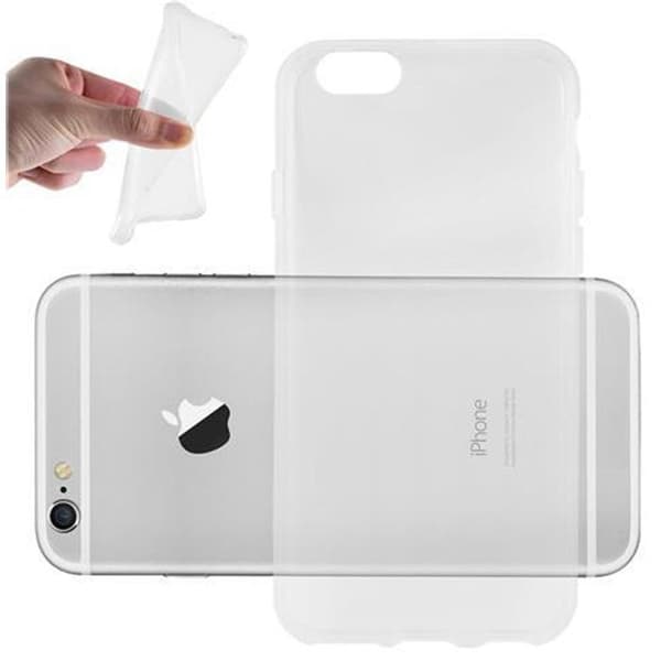 Transparent stötsäker silikonfodral för iPhone 6 / 6S Vit