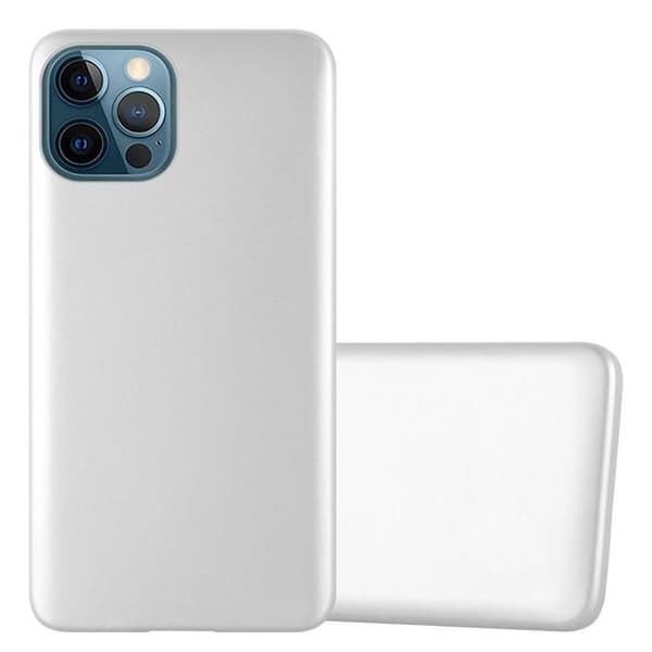 Skyddsfodral för iPhone 12 / 12 PRO Skyddsfodral i METALLISK SILVER Matt Design Grå
