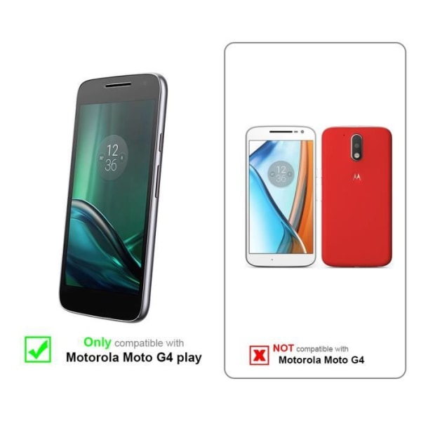 Fodral till Motorola MOTO G4 PLAY i APPLE RED Cadorabo Cover Protection flip magnetisk stängning