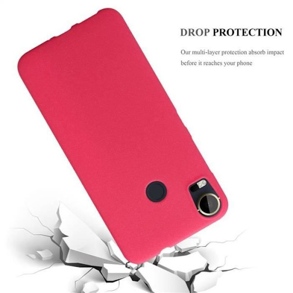 Cadorabo Fodral fungerar med HTC Desire 10 PRO i FROST RED - Stötsäker och reptålig TPU silikonskydd - Ultra Slim