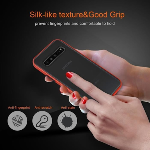 Coque - CADORABO - Samsung Galaxy S10 4G - Frostad Röd - Hybrid skydd - Matt design Frostad Röd