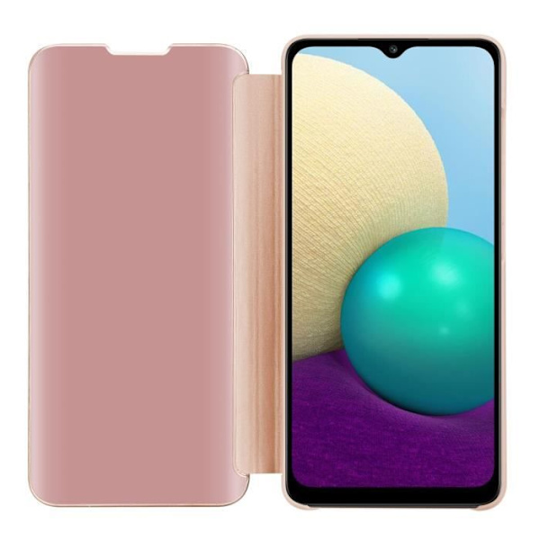 Coque - CADORABO - Samsung Galaxy A02 / M02 - KUNZIT ROSA - Clear View - Skydd 360° Rosa