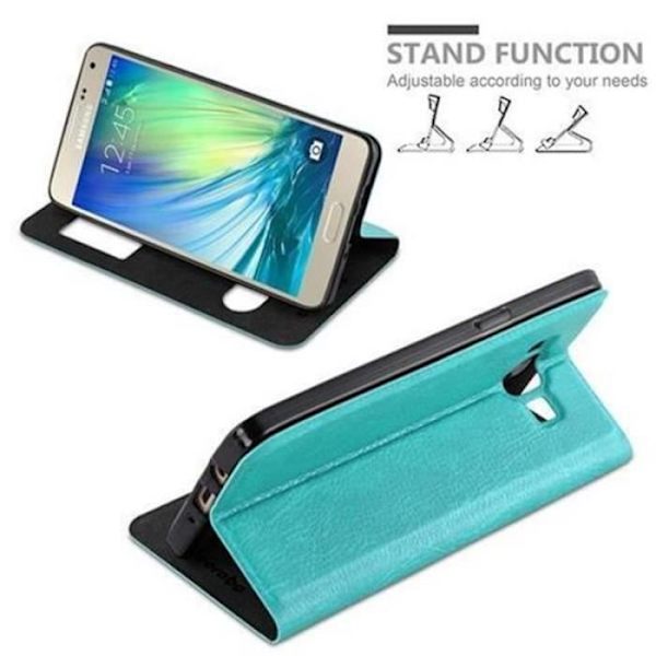 Samsung Galaxy A3 2015 (5) Fodral i MINT TURQUOISE från Cadorabo (Design VIEW) Helt skyddsfodral med flipflik,