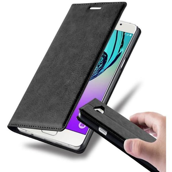 Cadorabo Fodral Samsung Galaxy A5 2016 (6) NATTSVART OVISBAR MAGNETISK STÄNGNING Fodral Fodral Stöder Stand Card Slot