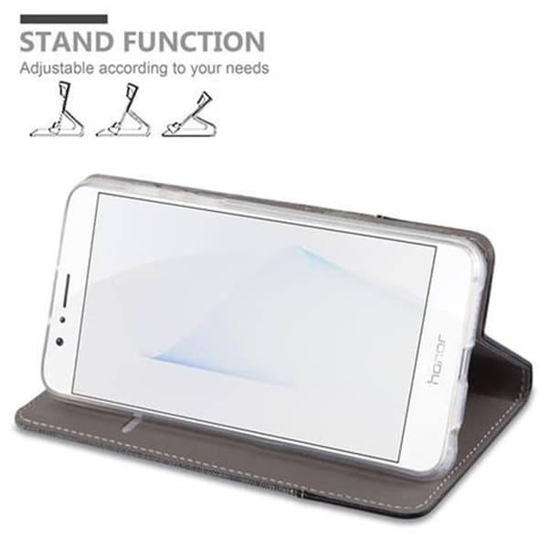 Skyddsfodral för Honor 8 / 8 PREMIUM i GRÅSVART Etui Case Stötskydd Grå