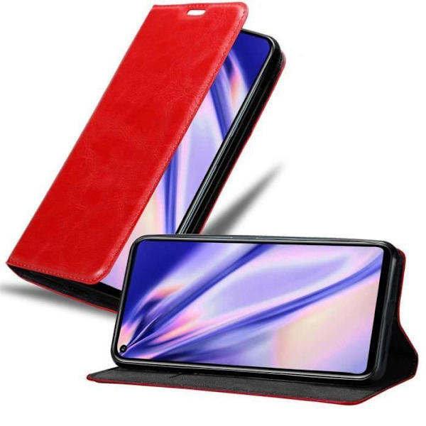 Fodral - CADORABO - Honor 20 / 20S / Huawei NOVA 5T - Äppelröd - Magnetisk stängning - Bokstil ÄPPELRÖD