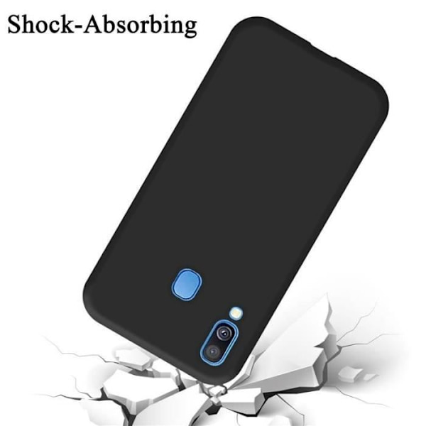 Cadorabo skal för Samsung Galaxy A40 - i Svart - Flexibel TPU-silikon Svart