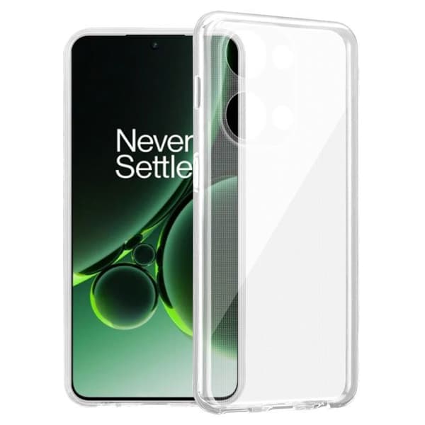 Transparent stötsäker silikonfodral för OnePlus Nord 3 5G Vit