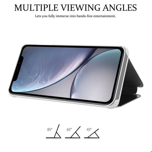 iPhone XR-fodral i SILVER AGAT Skydd med spegel Grå