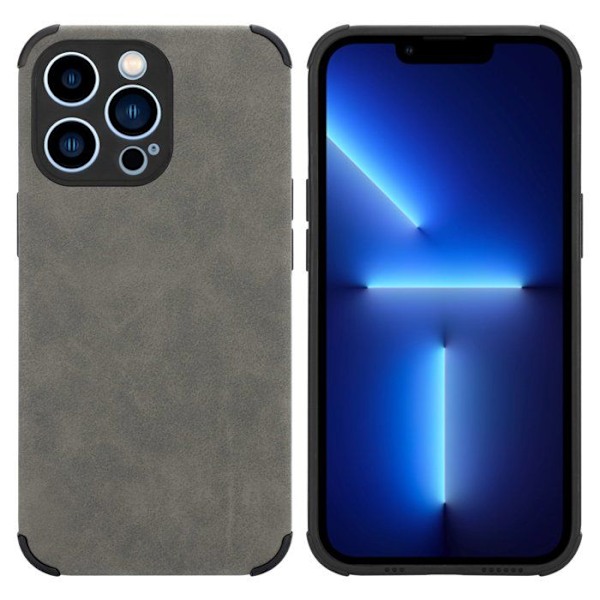 Coque för Apple iPhone 13 PRO Fodral i Grå Sand Silikon TPU eleganta konstläder Grå