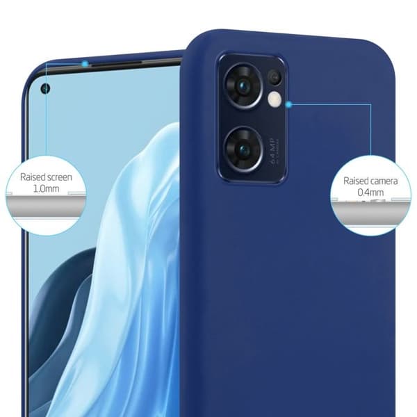 Skyddsfodral för Oppo FIND X5 LITE / Reno7 5G CANDY MÖRKBLEU Stötskydd Silikon Blå