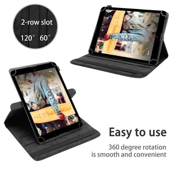 Tablettfodral till Medion LifeTab P9701 i SVART Cadorabo Cover 360 graders skydd i konstläder