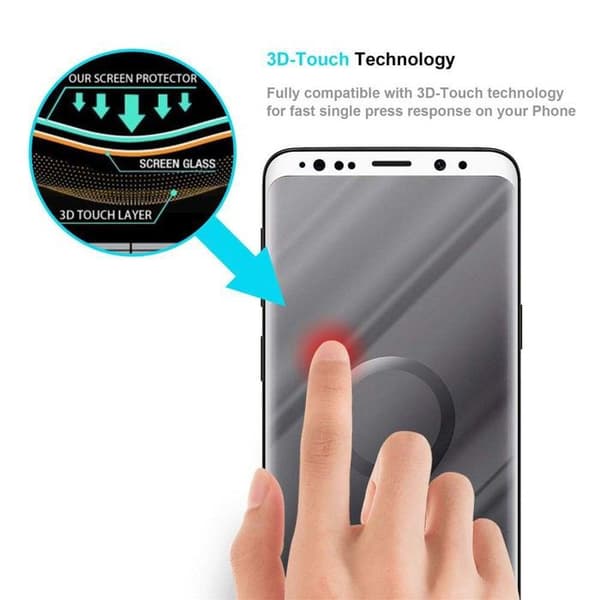 Helt härdat skärmskydd för Samsung Galaxy S9 Vit