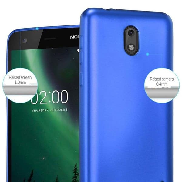 Skyddsfodral för Nokia 2 2017 Skyddsskal i MATTE METALLBLÅ Design Blå