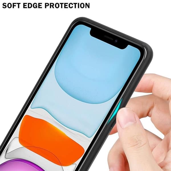 iPhone 11-fodral i ROSA - BLÅ Stötsäker Bicolor design Svart