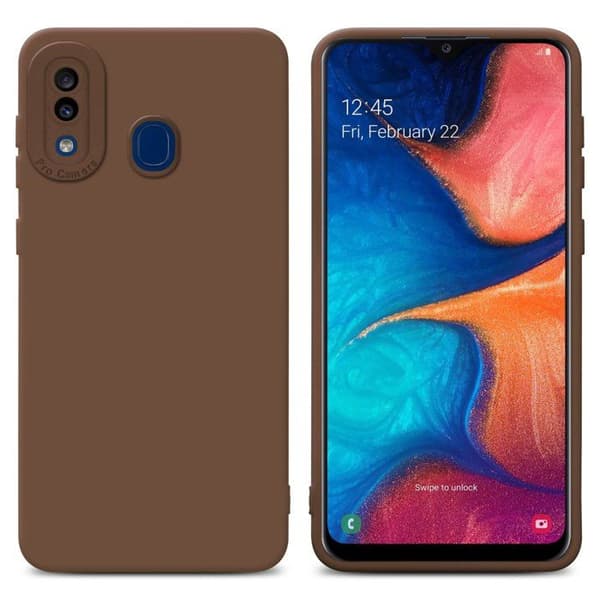 Skyddsfodral för Samsung Galaxy A20 / A30 / M10s i FLUID BRUN Stötsäker brun
