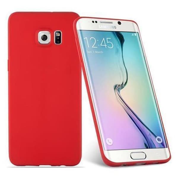 Skyddsskal för Samsung Galaxy S6 EDGE CANDY RÖD Stötsäker Silikon Röd