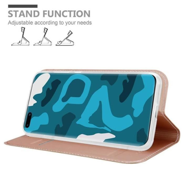 Fodral till Huawei P40 PRO - CADORABO - Rosa - Magnetskydd - Kortfack - Matt design Rosa