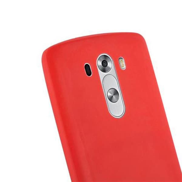 Skal för LG G3 CANDY RÖD Stötsäker Silikon Röd