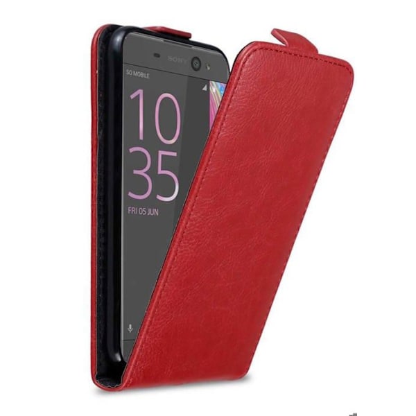 Coque för Sony Xperia XA Etui i RÖDA APPLE Fodral Skydd Flip magnetisk Plånbok Röd