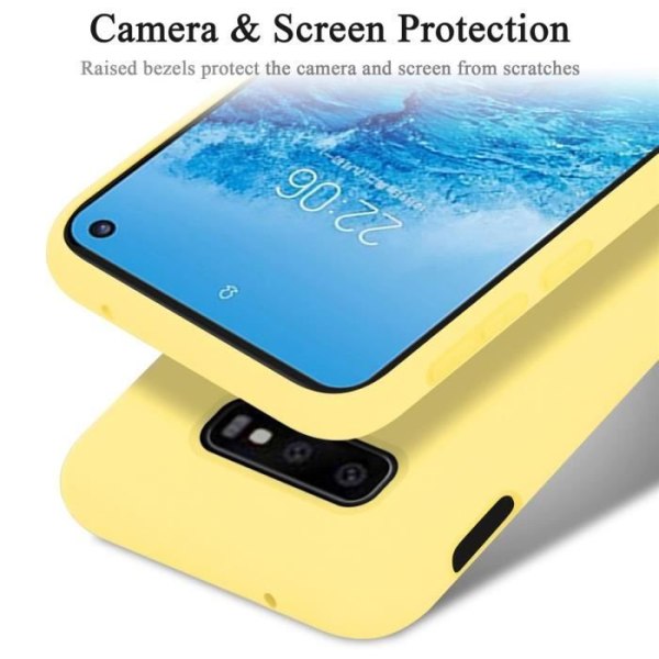 Fodral till Samsung Galaxy S10e i LIQUID Yellow Cadorabo Cover Silikon TPU