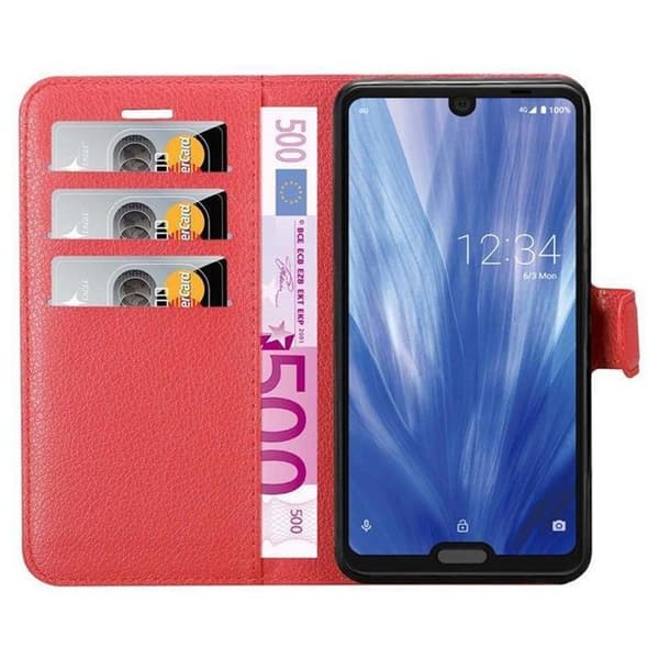 Etui för Sharp Aquos R3 i KIRSCHRÖD Röd