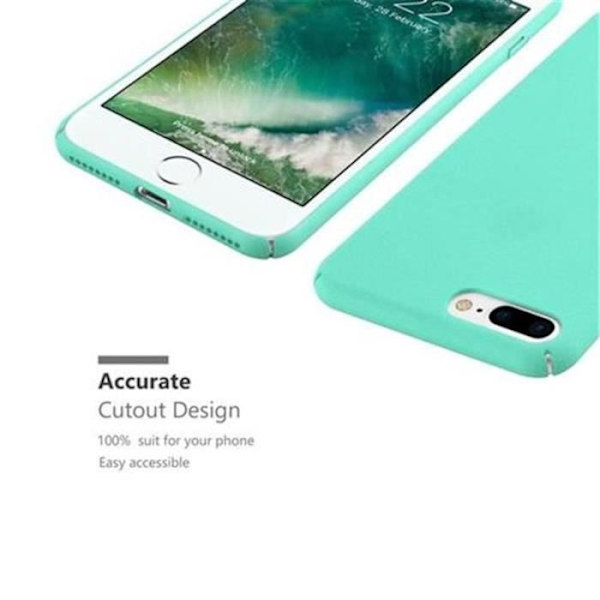 Apple iPhone 8 PLUS / 7 PLUS FROSTY GREEN Fodral Cadorabo DESIGN FROSTY Hard Case Cover Skydd Ultra Slim Bumper Case