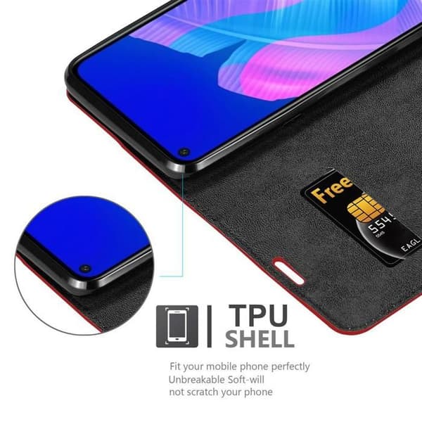 Fodral för Huawei P40 LITE E Skal i ÄPPLE RÖD Röd