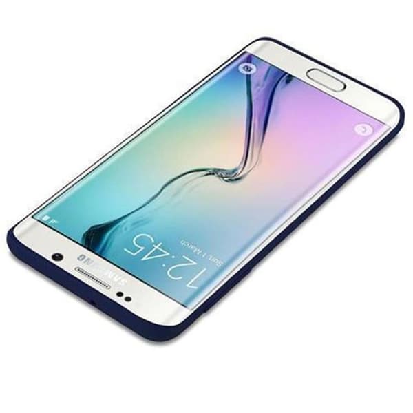 Skyddsfodral för Samsung Galaxy S6 EDGE CANDY MÖRKBLEU Stötskydd Silikon Blå