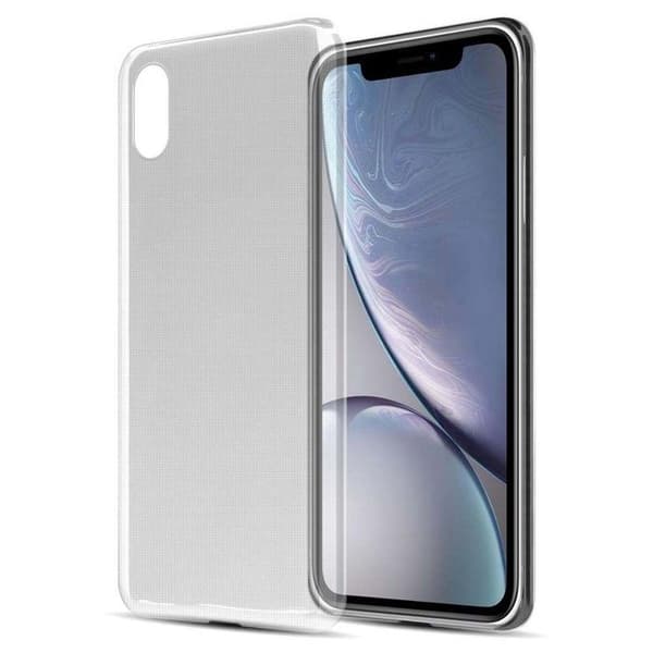 Transparent stötsäker silikonfodral för iPhone XR Vit
