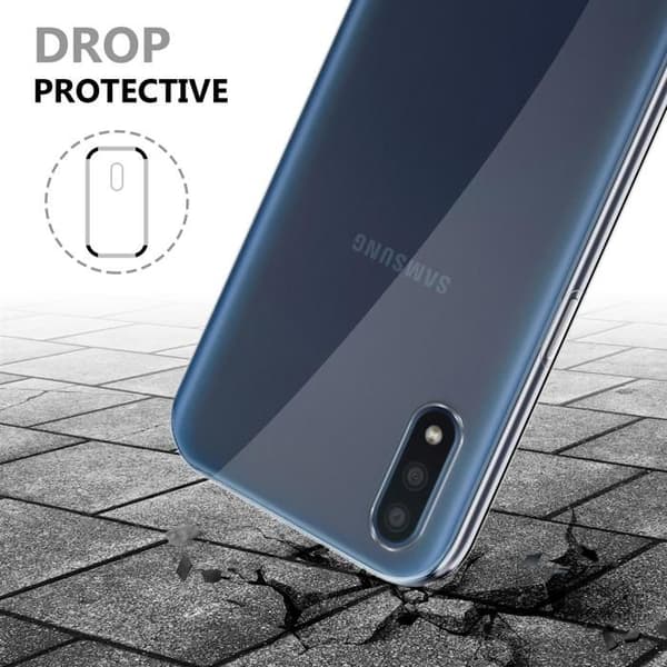 Transparent skydd för Samsung Galaxy A01 Vit