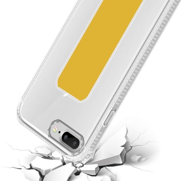 Gul skal för iPhone 7 PLUS / 7S PLUS / 8 PLUS med stöd och ställfunktion Gul