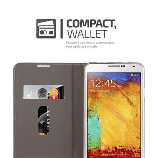 Skyddsfodral för Samsung Galaxy NOTE 3 i LJUST GRÅ BRUN Stötskyddande Etui Grå