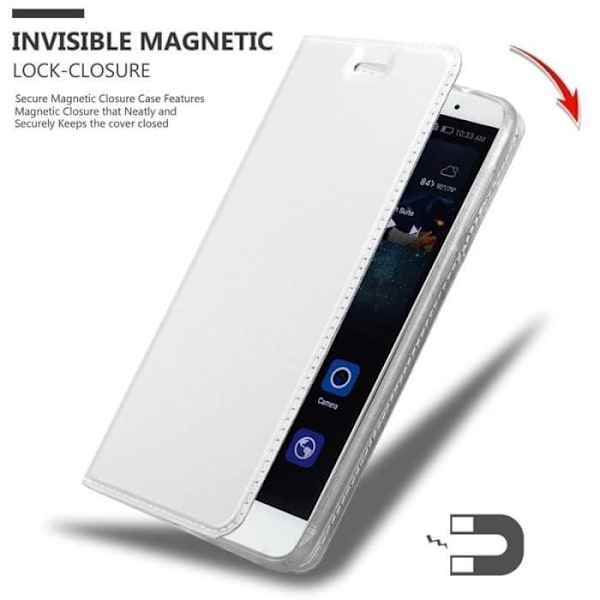 Cadorabo Fodral till Huawei MATE S i KLASSIG SILVER