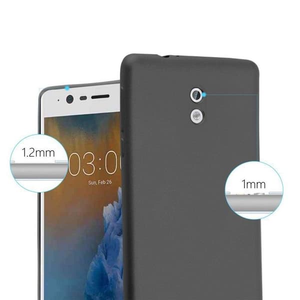Skyddsskal för Nokia 3 2017, skyddsskal i MATTE DESIGN i METALLIC GRÅ. Grå