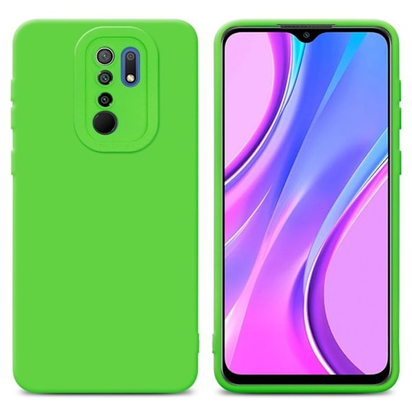 Skyddande skal för Xiaomi RedMi 9 i FLUID GRÖN Hölje Etui Fodral i flexibelt TPU-silikon Grön