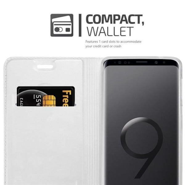 Fodral - CADORABO - Samsung Galaxy S9 PLUS - Grå - Magnetisk - Stel Grå
