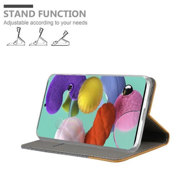 Coque - CADORABO - Samsung Galaxy A51 5G - Ljusgrå Brun - Similäder - Magnetisk Stängning LJUSGRÅ BRUN