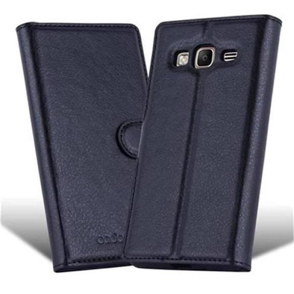 Cadorabo Samsung Galaxy Z3 SVART skalskydd Fullt skyddande magnetlås (stöder stativ och kortplats)