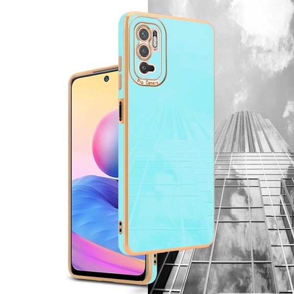 Coque för Xiaomi RedMi NOTE 10 5G / POCO M3 PRO 5G Fodral i Glansigt Turkos - Guld Rosa Etui Case Cover Silicone TPU och skydd Grön