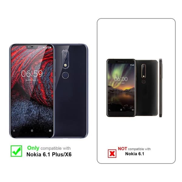 Skyddsfodral för Nokia 6.1 PLUS / X6 CANDY ROSE VIF Stötskydd Silikon Ros
