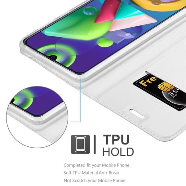 Flip-fodral för Samsung Galaxy M31 Klassisk Silver Plånbok Stötsäker Grå