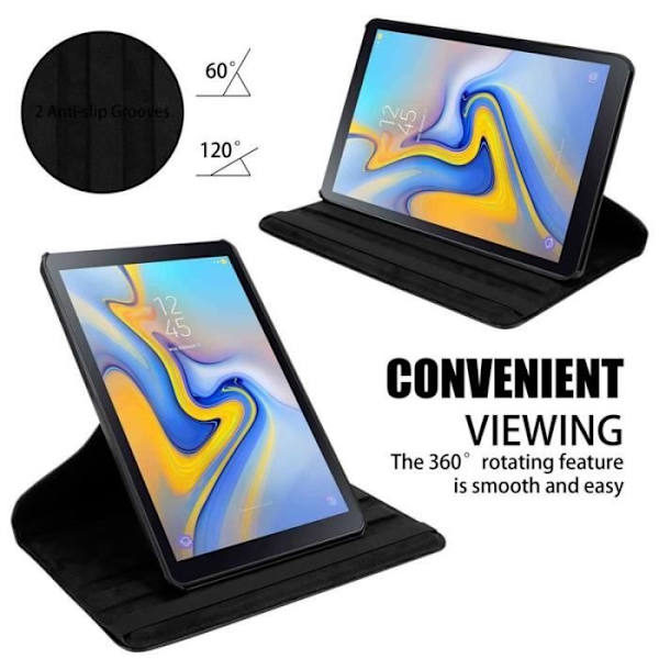 Cadorabo Fodral till Samsung Galaxy Tab A (10,5" Zoll) T590 i svart - UTAN automatisk väckning