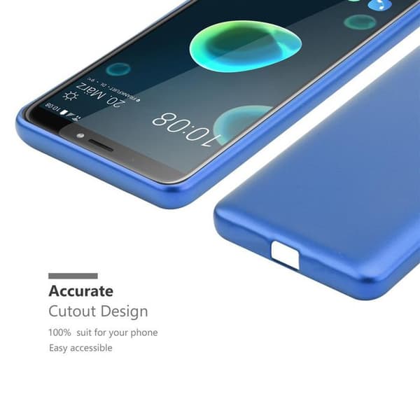 Skyddsfodral för HTC Desire 12 PLUS Skyddsfodral i MATTE DESIGN i METALLBLÅ Blå