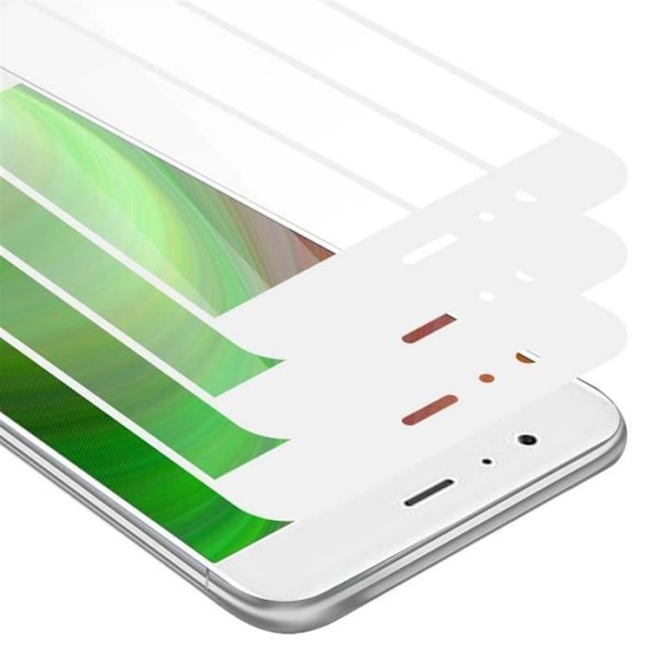 Cadorabo 3x helskärmsskydd för Xiaomi Mi 6 i TRANSPARENT med vitt härdat härdat skärmskyddsglas
